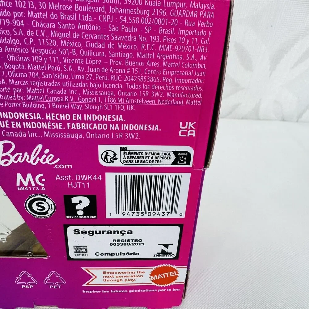 Barbie Ken Fashionistas Doll 212 Prosthetic Leg Los Angeles Jersey‎ Purple Short